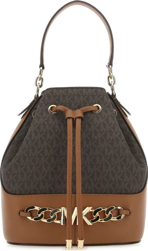 michael kors devon medium logo bucket bag